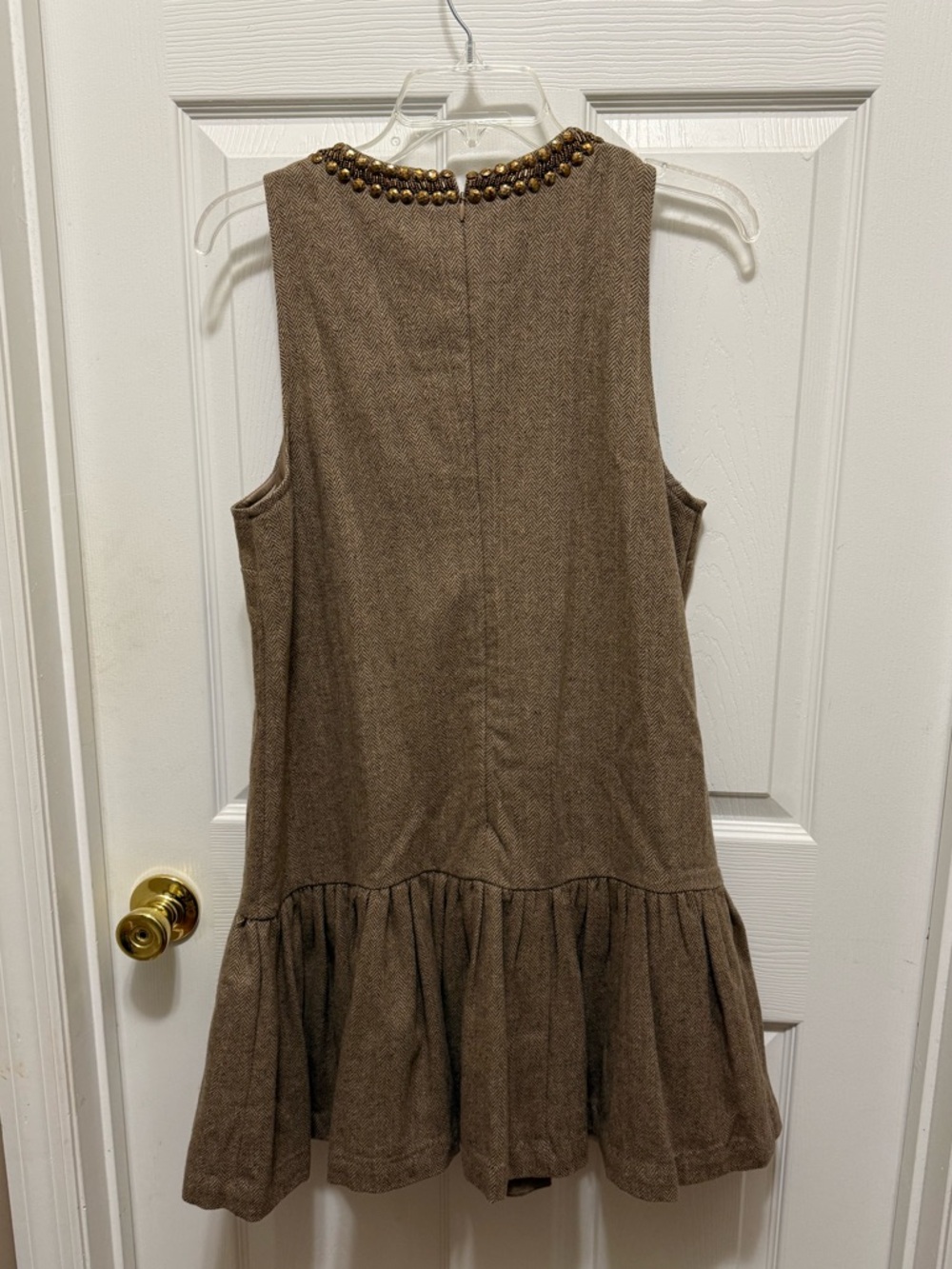 Anthropologie NWT Sleeveless Beaded Neckline Dress - Picture 2 of 4